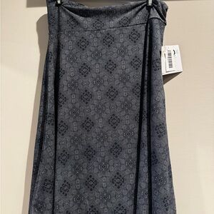 LuLaRoe Dark Gray Patterned A-Line Skirt